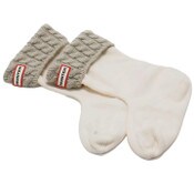 Wholesale - MED. KIDS GREIGE CABLE BOOT SOCKS - ACRYLIC SOLID C/P 24, UPC: 5054916990998